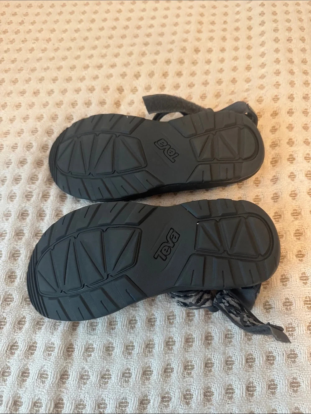 Kids Teva Black and Gray Strappy Outdoor Sandals